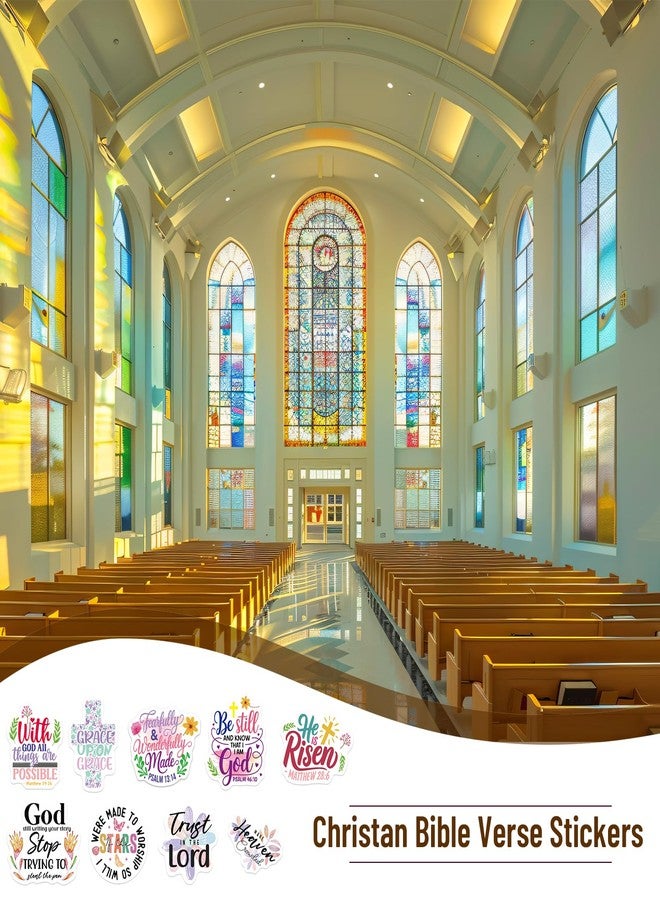 WorldBazaar 100pcs Bible Verse Stickers Inspirational Jesus Sticker Waterproof Water Bottles Scrapbooking Journal Religious Gifts Kids Adults - Image 4